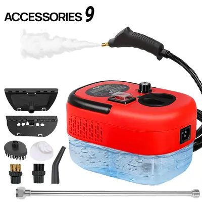 Portable handheld car, kitchen steam cleaner, 1 set high temperature pressurized car steam cleaner, steam cleaner car detaili...