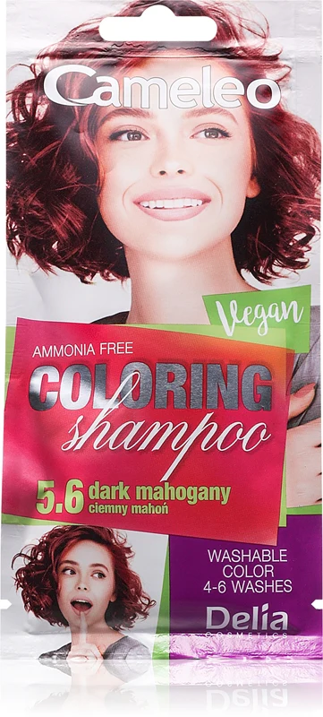 Delia Cosmetics Cameleo Colored shampoo for hair color 5.6 Dark Mahogany 40 ml