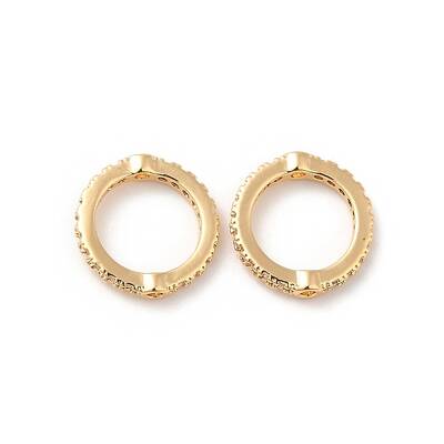 Brass Micro Pave Clear Cubic Zirconia Bead Frame