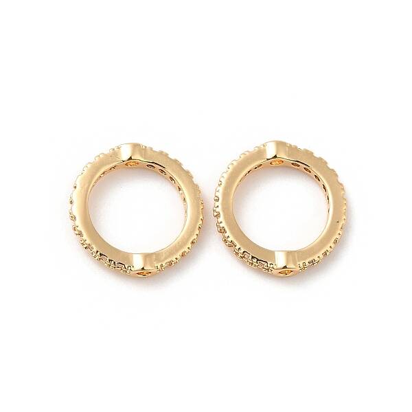 Brass Micro Pave Clear Cubic Zirconia Bead Frame