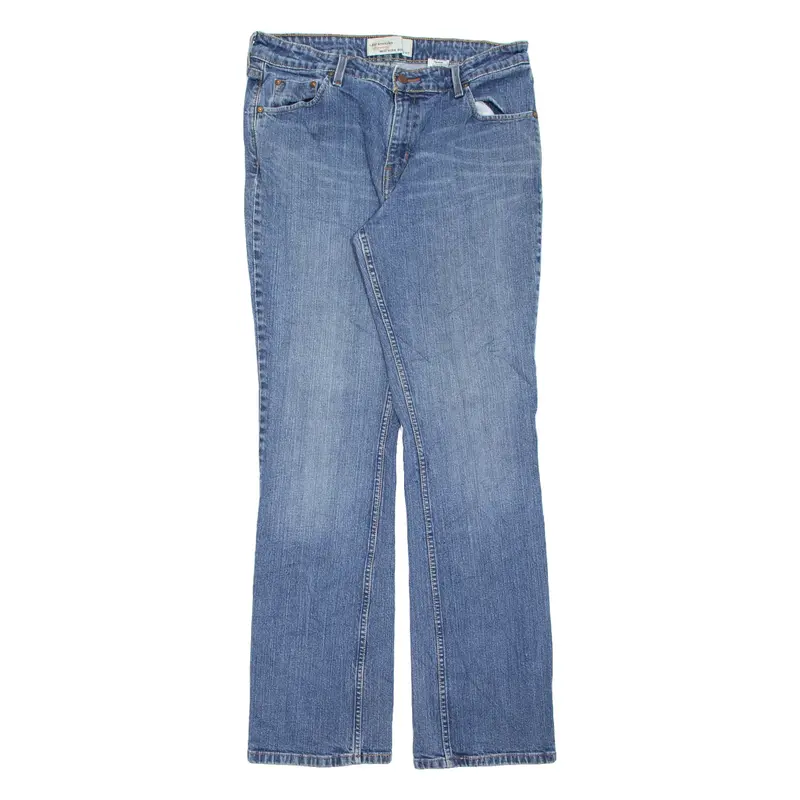 LEVI'S Mid Rise Long Womens Jeans Blue Slim Bootcut Stone Wash W34 L33