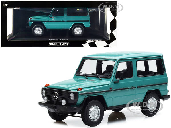 1980 Mercedes-Benz G-Model (SWB) Turquoise with Black Stripes Limited Edition to 504 pieces Worldwide 1/18 Diecast Model Car ...