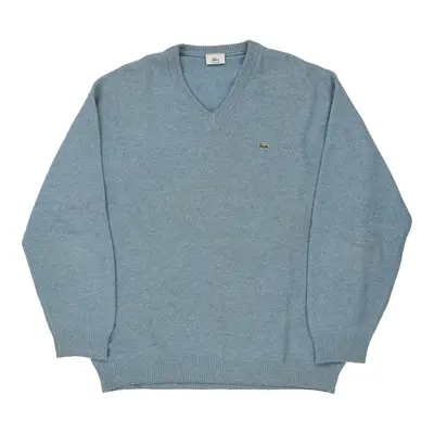 Lacoste V-neck Jumper - 2XL Blue Wool