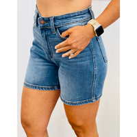 Judy Blue Slay The Day 2-Button Dad Shorts (Reg. and Plus)