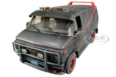 1983 GMC Vandura Black Weathered Version with Bullet Holes \