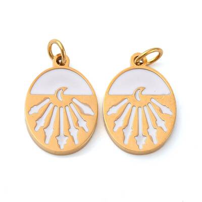 304 Stainless Steel Enamel Charm