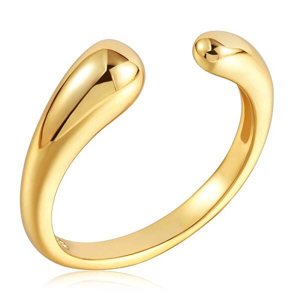 925 Sterling Silver Teardrop Open Cuff Ring for Women