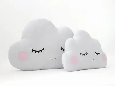Set of 2 Pillows - Large Cloud Pillow and Small Cloud Pillow (8 colors)