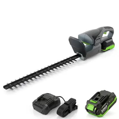 Garvee 18V Cordless Hedge Trimmer, 17.7 Dual-Action Blades, 0.63 Cut Capacity, 2.0Ah Battery & Charger Included, Lightweigh...