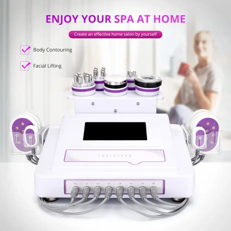 Unoisetion 6 In1 Cavitation 40K Vacuum Radio Frequency Slimming RF Skin Lifting Weight Loss Machine for Spa Salon Studio Home...