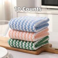 10 Counts Microfibe Kitchen Cleaning Cloths，Kitchen Towels for Dish Dry&Wet Washing, Reusable and Washable Towels, Sinks, P...