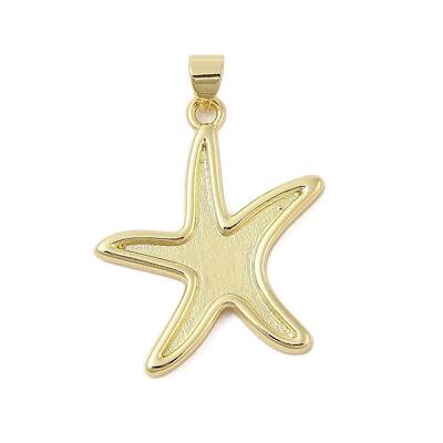 Starfish Rack Plating Brass Pendants