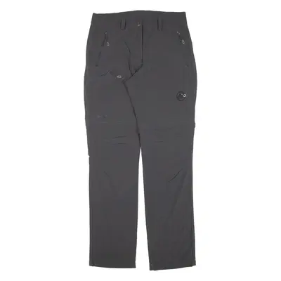 MAMMUT Zip-off Womens Trousers Grey Slim Straight W30 L31
