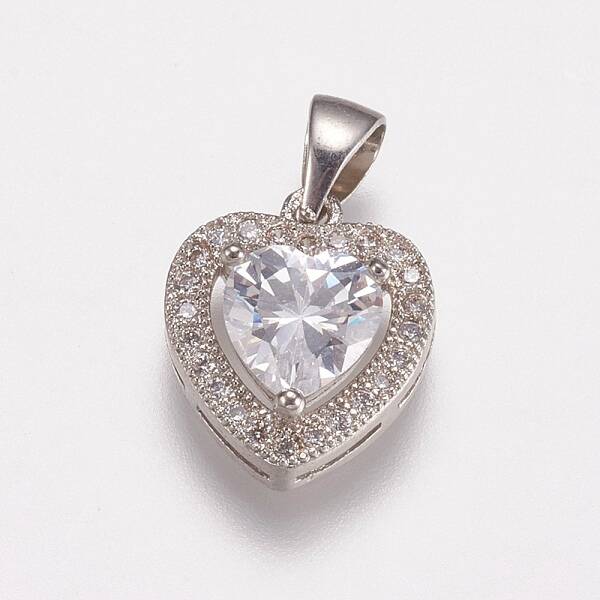 Brass Micro Pave Cubic Zirconia Charms