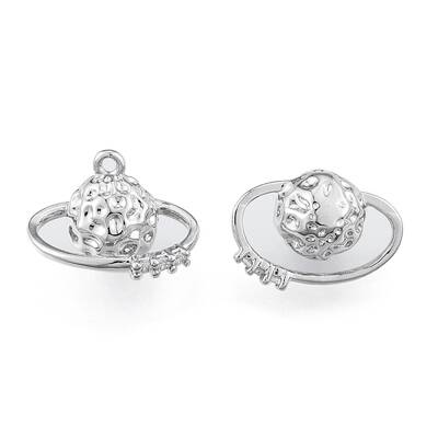 Brass Micro Pave Clear Cubic Zirconia Pendants