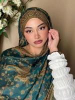 Women's Paisley Instant Hijab, Boho Style Long Scarf for Women, Fashionable Modesty Soft Comfortable Hijab for Muslim Daily W...