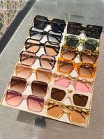 Unisex Simple Style Tinted Lens Glasses, Trendy Casual Glasses for Everyday Use, Fashion Accessories for Outdoor Activities