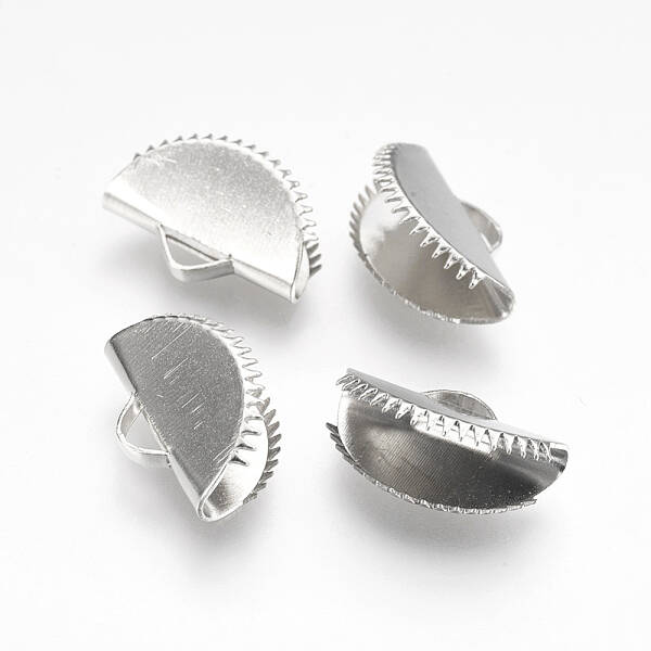 Iron Ribbon Crimp Ends