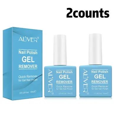 Nail Polish Gel Remover, 2 Counts/set Gentle Nail Polish Remover, Quick Nail Art Remover for Women & Girls, Valentine's Day G...