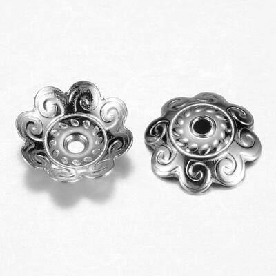Tarnish Resistant 201 Stainless Steel Bead Caps