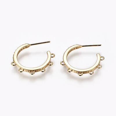 Brass Stud Earring Findings