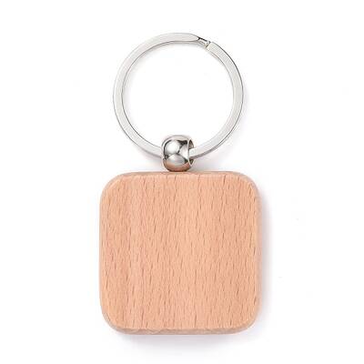 Natural Wood Keychain