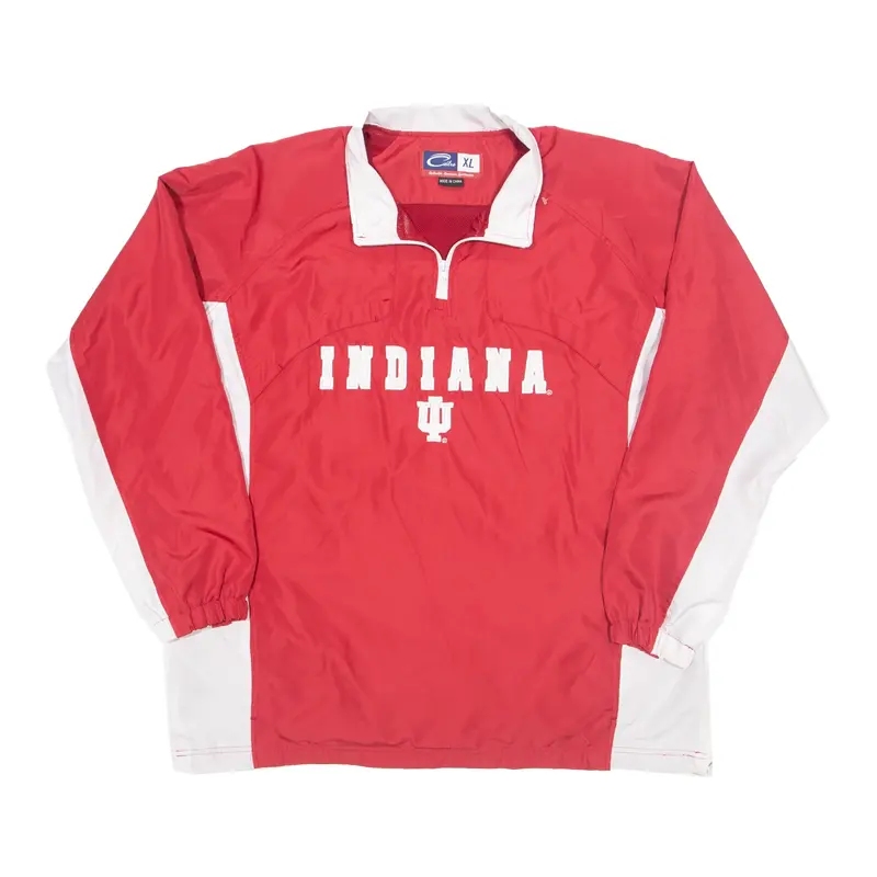 CADRE Indiana Hoosiers Mesh Lined Sweatshirt Red 1/4 Zip Mens XL