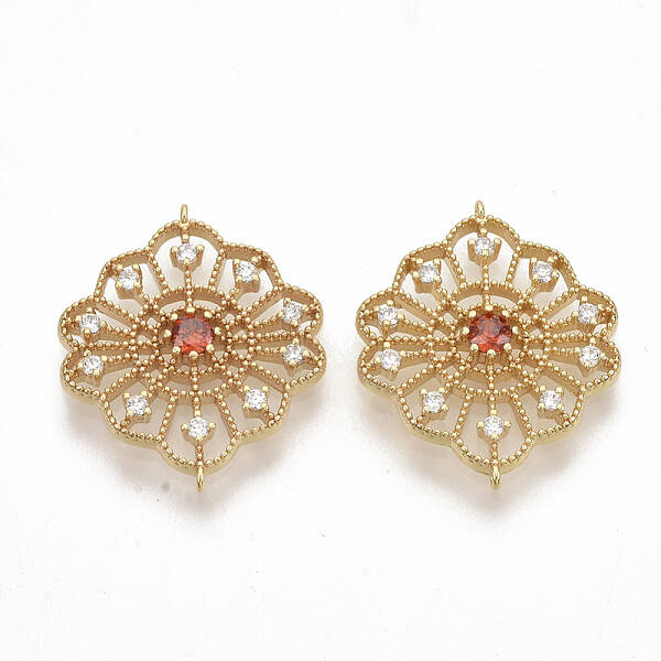 Brass Cubic Zirconia Links connectors