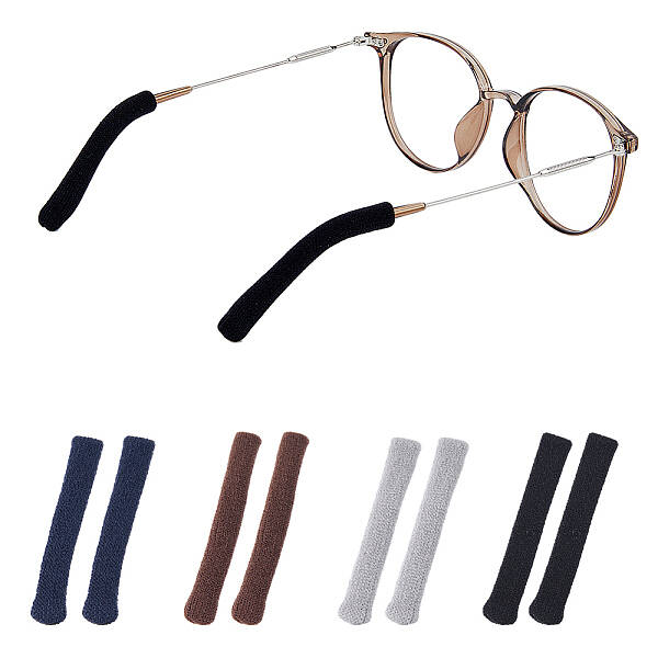 4 Paiars 4 Color Woolen Yarn Eyeglasses Ear Grips