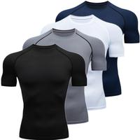 Men's Compression Shirts Short Sleeve Workout Gym T-Shirt  Running Tops Cool Dry Tight T-Shirt Baselayer Gym Undershirts Clot...