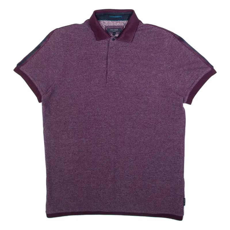 TED BAKER Mens Polo Shirt Purple L