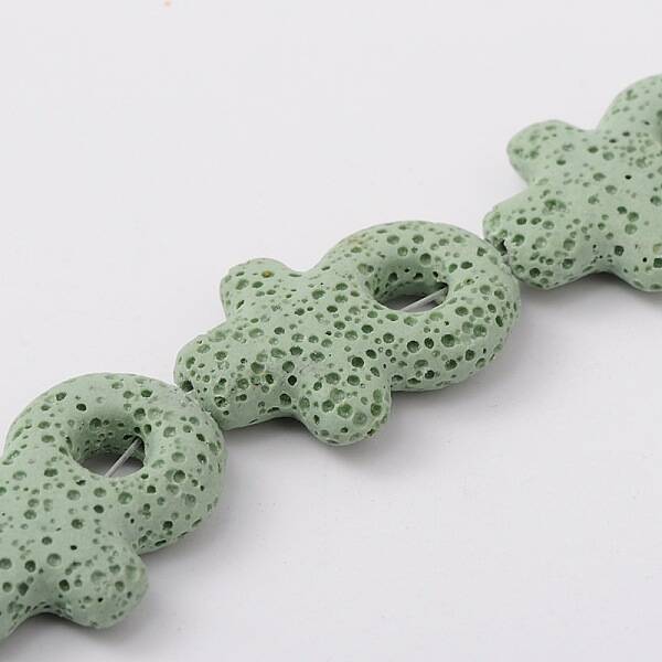 Synthetic Lava Rock Bead Strands