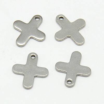 Tarnish Resistant 304 Stainless Steel Tiny Cross Charms