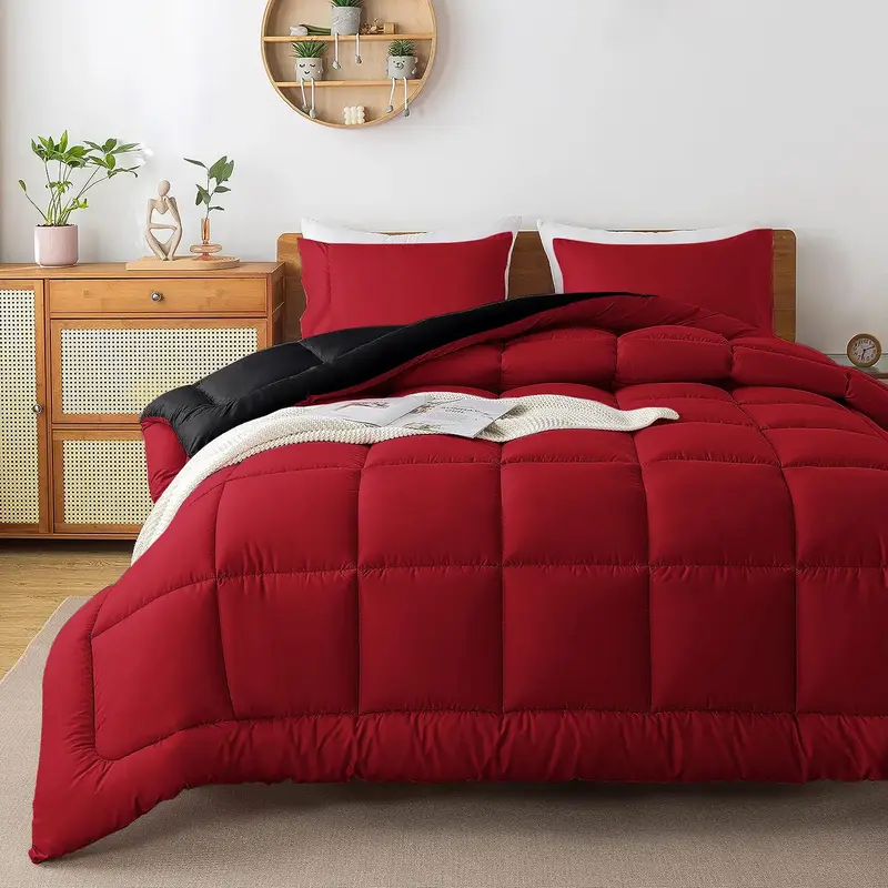 【Black Friday】3PCS Luxurious Comforter Set - Stain Resistant, Soft Microfiber, Lightweight - For All Seasons - Comforter ...