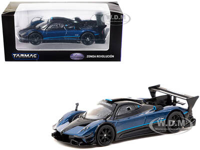 Pagani Zonda Revolucion Blue Metallic and Black with Light Blue Stripes \