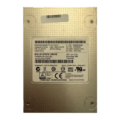 00FC440 Lenovo 512GB Multi-Level Cell SATA 6Gb/s 2.5-Inch Solid State Drive