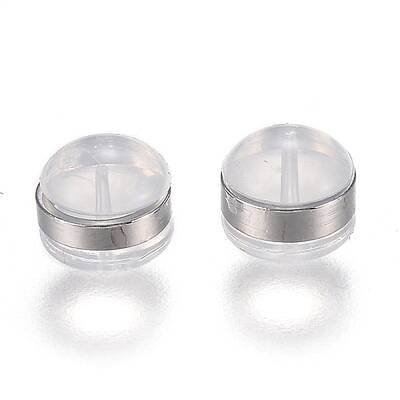 Brass Rings Silicone Ear Nuts