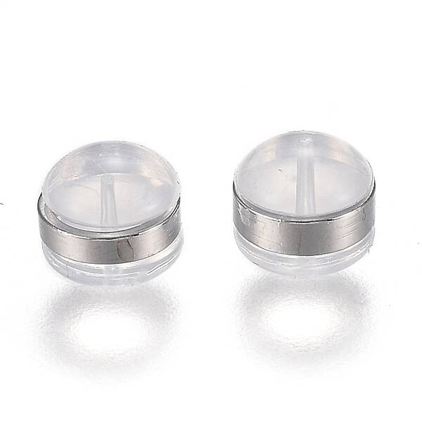 Brass Rings Silicone Ear Nuts