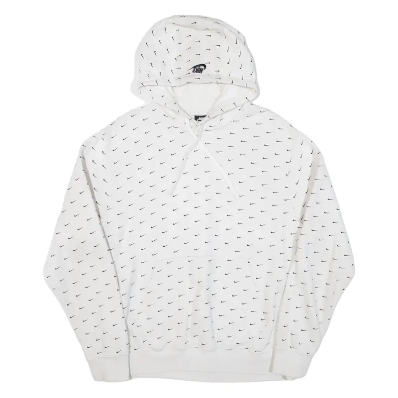 NIKE Mens White Hoodie M