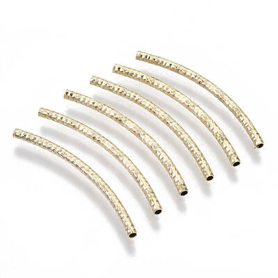 Brass Curved Tube Beads