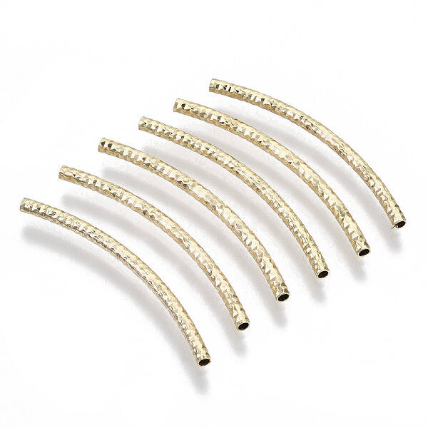 Brass Curved Tube Beads