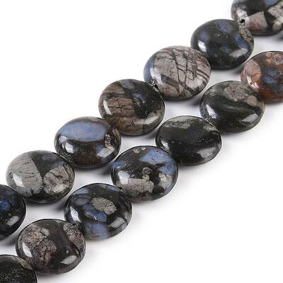 Natural Glaucophane Beads Strands