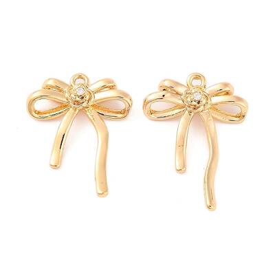 Brass Micro Pave Clear Cubic Zirconia Pendants