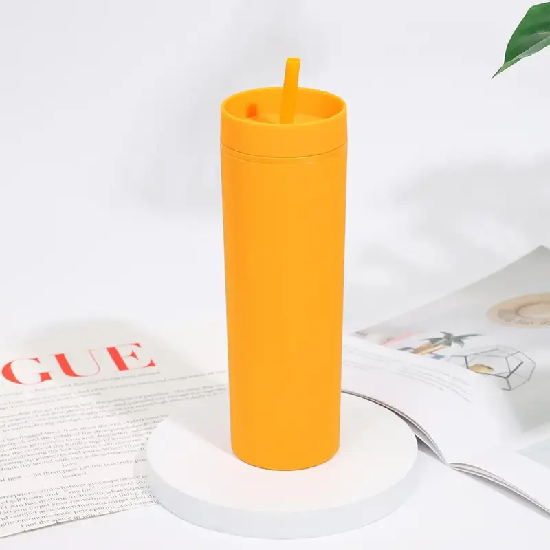 Portable Tumbler Cups, Water Bottles, 16oz Drinking Bottle with Straw, Tumbler with Straw, Washable Sport Water Bottle ...