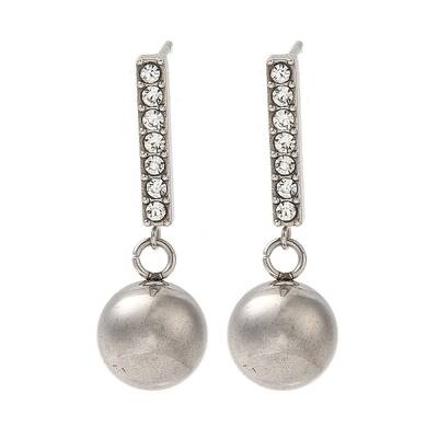 304 Stainless Steel Inlay Rhinestone Stud Earrings for Women