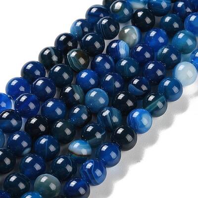 Natural Striped Agate/Banded Agate Beads Strands