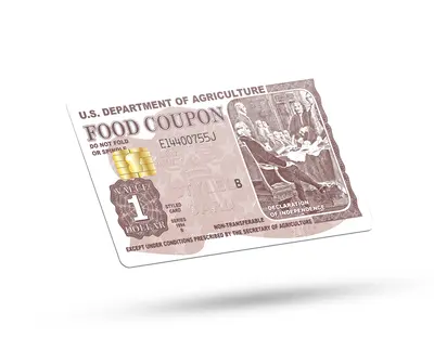 1 food stamp coupon for debit card sticker