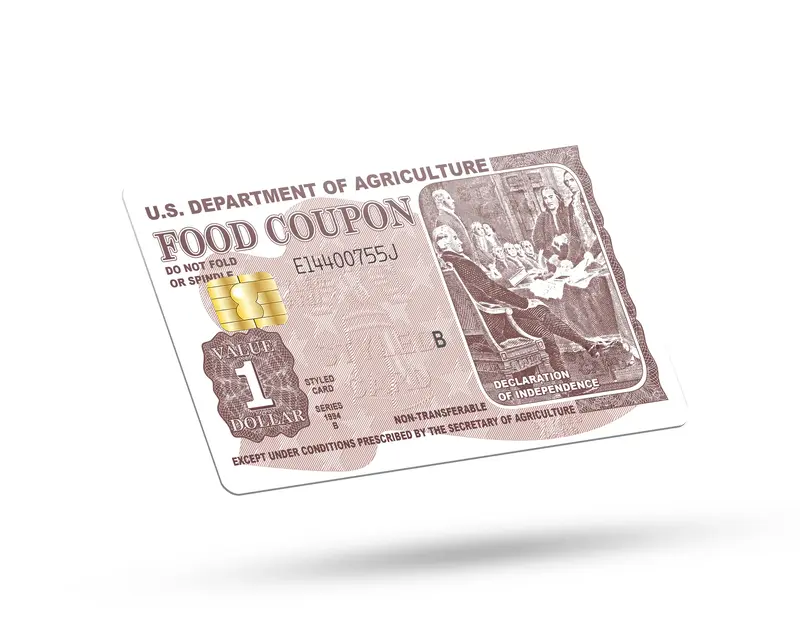 1 food stamp coupon for debit card sticker