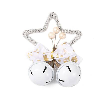Christmas Plastic Star with Bell Pendant Decorations