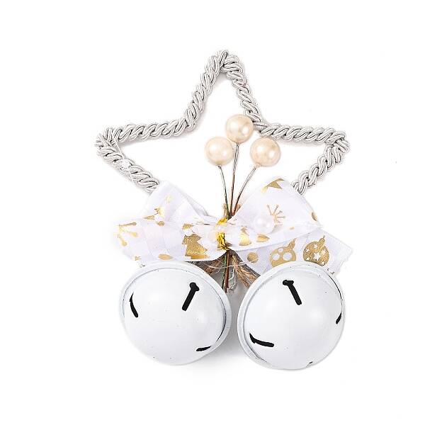 Christmas Plastic Star with Bell Pendant Decorations